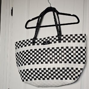 Kate Spade Black and White Checkered Tote